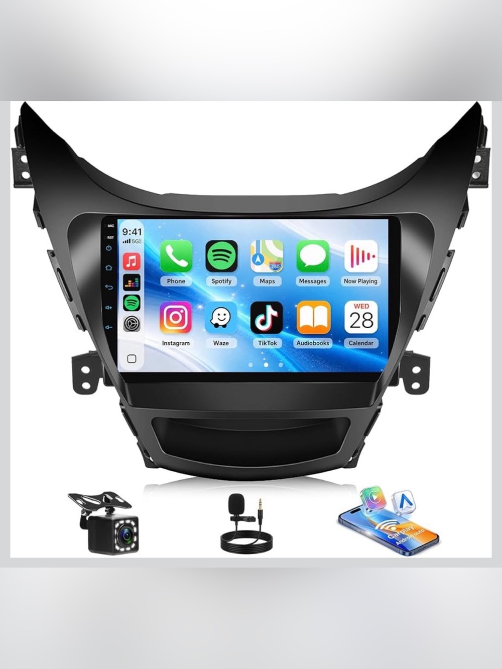 Car Stereo for Hyundai Elantra 2011–2013 with CarPlay and Android